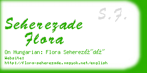 seherezade flora business card